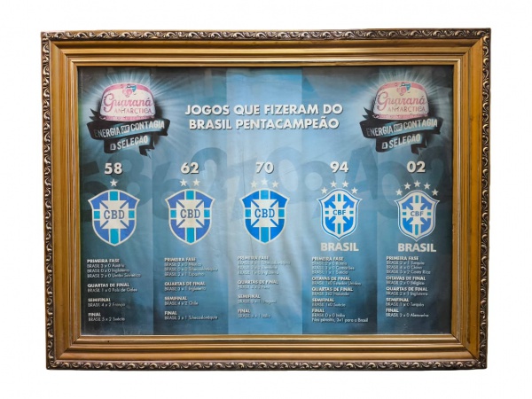 Quadro Decorativo, Representando a História dos Títulos do Brasil, Com Moldura medindo 65 x 49 cm e Medida Interna 55 x 40 cm