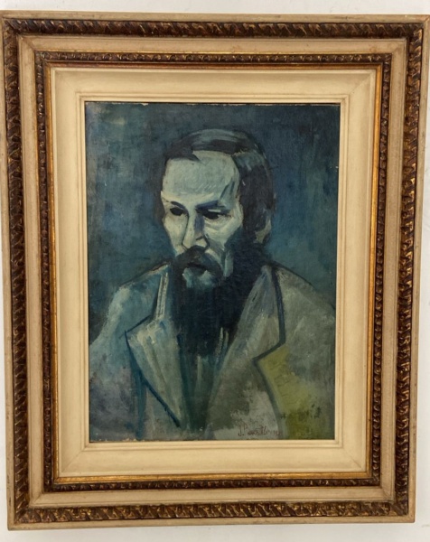 JOSÉ PANCETTI, Óleo sobre Tela , Representando " Figura ", Com Moldura, Medida da Tela 67 x 50 cm, acompanha com documento da Obra.