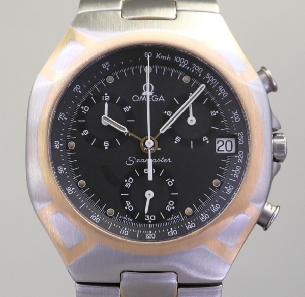 RELOGIO OMEGA SEAMASTER POLARES OURO & ACO MOV QUARTZ 38M OBS RELÓGIO DE GAVETA