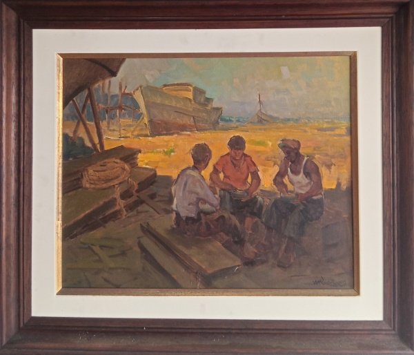 Menase Waidergorn - Almoço - óleo sobre tela - 50 x 40 cm - CID