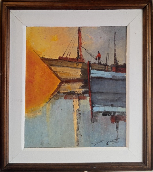 Sansão Pereira - Marinha - Acrílica sobre jutah- 46 x 38 cm - ACID
