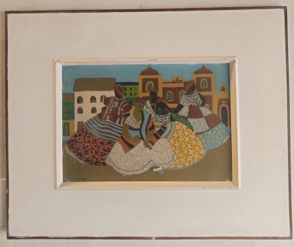 Ivan Morais - Baianas - Acrílica sobre placa - 27 x 49 cm - ACIE