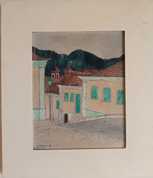 Sakamoto - Telhados - óleo sobre tela - 23 x 29 cm