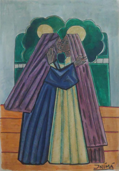 Inimá - Freiras- Tecnica mista sobre cartão - 28 x 20 cm - CID