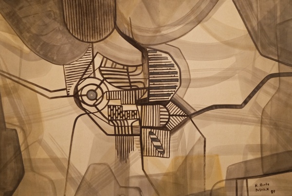 BURLE MARX, Composição - Técnica mista sobre cartão - 66 x 96 cm - acid e 89