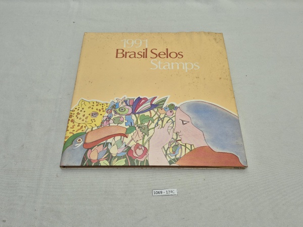 Album Brasil selos Stamps 1991 + Selos (Capa Dura) Bom estado.