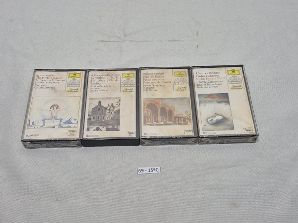 Lote de 4 fitas cassetes originais da Deutsche Grammophon
