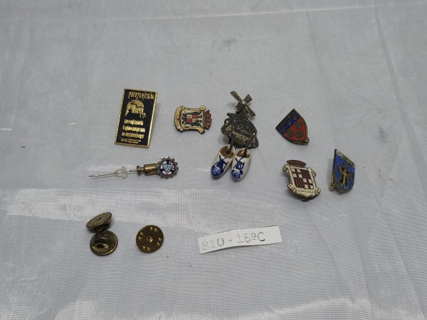 Lote de 7 broches diversos para colecionador.