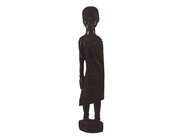 Arte Africana. Nigéria, Benin - Tribo Yoruba (Ile-Ife). Escultura de ébano representando figura masculina. As esculturas africanas eram um atributo a divindade e também muitas vezes, as sociedades de 