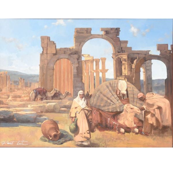 Renato Costa ` Paisagem ao deserto`, o.s.t. – 60 x80 cm MI e 90 x 110 cm ME. Assinado e no verso ass e datado 2001