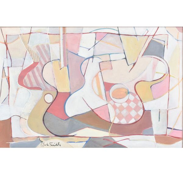 Cláudio Faciolli (1955) `Composição`, acrílica .s.t. - 80 x 100 cm MI E 97 x 137 cm ME. Assinado e datado 1996