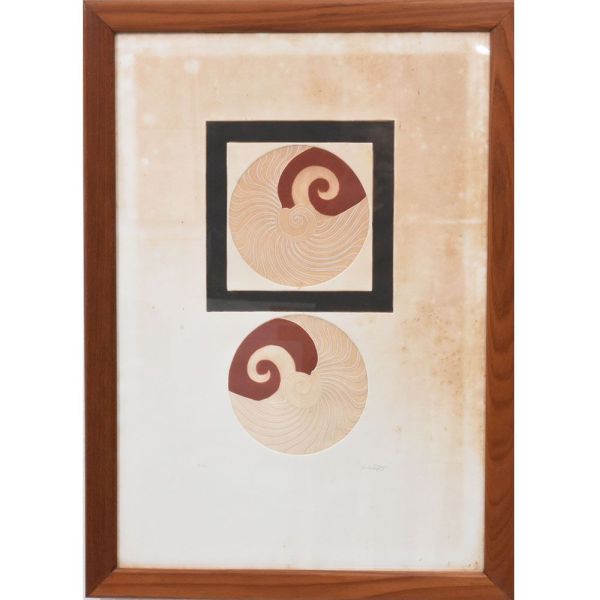 Anna Letycia Quadros (1929) Composição`, litogravura - `PA III/X – 75 x52 cm MI e 83 x 60 cm ME. Assinado