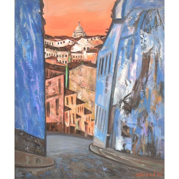 Hisao Shirai `Salvador`, o.s.t. – 60 x 50 cm MI e 83 x 73 cm ME. Assinado e datado 86 frente e verso