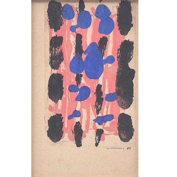 . Quirino Campofiorito (1902 —1993) `Composição`. gravura – 19 x 12 cm MI e 23 x 16 cm ME.