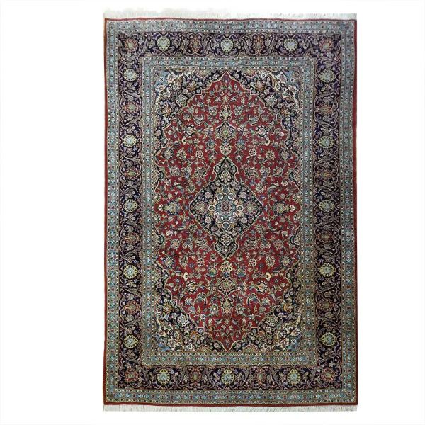 Tapete Kashan ponto extra fino - Cerca 1940, medindo 2,94 x 1,96 - 5,76 m².