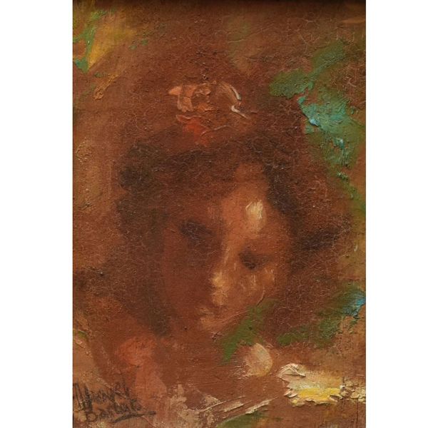 Manuel Barbato `Figura`, o.s.m. - 16 x 11 cm MI e 35 x 30 cm ME. Assinado