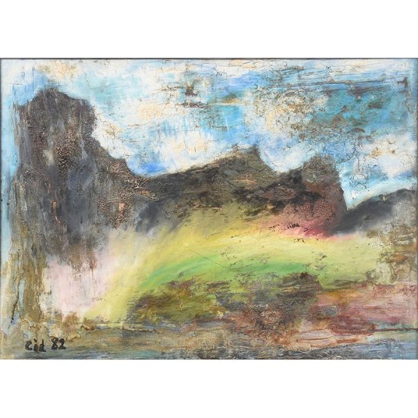 CID `Paisagem`, o.s.t. - 50 x 70 cm MI e 69 x 88 cm ME. Assinado e dat 82