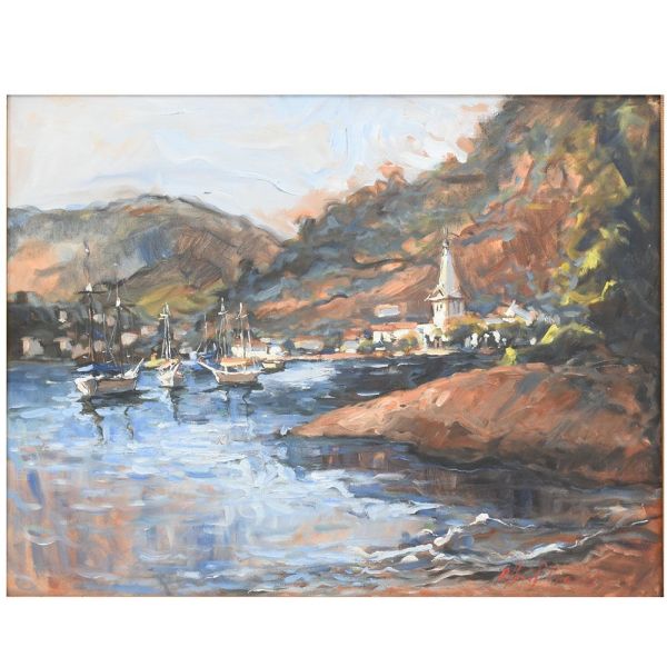`Marinha`, o.s.t. - 50 x 65 cm MI e 62 x 77 cm ME. Assinatura ilegível