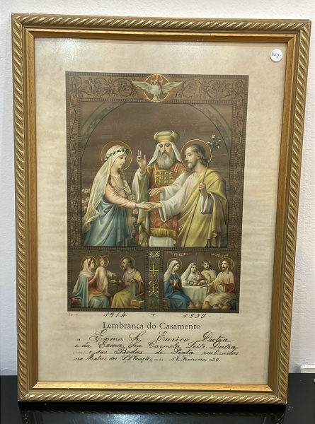 Lembrança das Bodas de Prata do Casal Presidente Dutra e D. Carmela Dutra