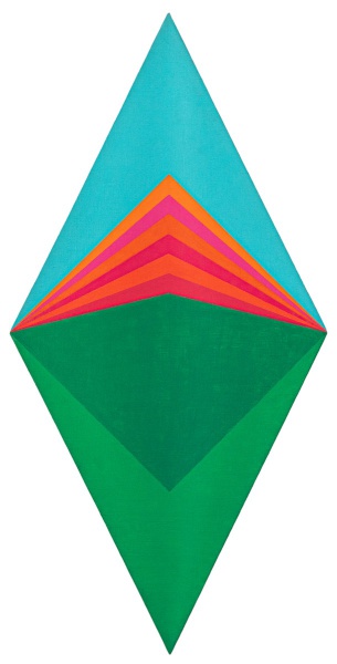 Hércules Barsotti, Lados ligados I, 1971, Acrílica-vinílica sobre tela, 100 x 49,5 cm. Assinado, dat