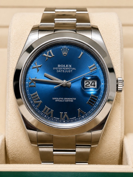 RELÓGIO ROLEX DATEJUST 41. TAMANHO: 41MM. MOVIMENTO: AUTOMÁTICO. CAIXA: EM AÇO. OS RELÓGIOS SÃO VENDIDOS NO ESTADO DE CONSERVAÇÃO QUE SE ENCONTRAM. SÃO RELÓGIOS USADOS, ONDE É POSSÍVEL VERIFICAR DETALHES NA DESCRIÇÃO E FOTOS. ALGUNS PODEM PRECISAR DE REVISÃO OU ALGUM TIPO DE RESTAURO OU AJUSTES QUE TALVEZ NÃO ESTEJAM MENCIONADOS EXATAMENTE NA DESCRIÇÃO OU FOTOS. TIRE TODAS AS SUAS DÚVIDAS ANTES DE DAR SEU LANCE, POIS ELES SÃO IRREVOGÁVEIS E IRRETRATÁVEIS. POR FAVOR, LEIA OS TERMOS E CONDIÇÕES E A CAIXA DE INFORMAÇÕES DO LEILÃO EM HOME NO SITE WATCH BOSS LEILÕES, DANDO ÊNFASE ÀS INFORMAÇÕES IMPORTANTES. AO ARREMATAR O PRODUTO, VOCÊ CONCORDA COM AS DATAS, OS PRAZOS E AS REGRAS DA CASA DE LEILÕES WATCH BOSS LEILÕES. TIRE TODAS AS SUAS DÚVIDAS ANTES DE LICITAR PELO WHATSAPP: (13) 3150-1285.