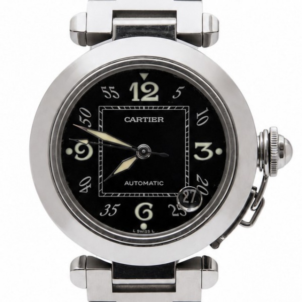 RELÓGIO CARTIER PASHA C. TAMANHO: 36MM. MOVIMENTO: AUTOMÁTICO. CAIXA: EM AÇO. OS RELÓGIOS SÃO VENDIDOS NO ESTADO DE CONSERVAÇÃO QUE SE ENCONTRAM. SÃO RELÓGIOS USADOS, ONDE É POSSÍVEL VERIFICAR DETALHES NA DESCRIÇÃO E FOTOS. ALGUNS PODEM PRECISAR DE REVISÃO OU ALGUM TIPO DE RESTAURO OU AJUSTES QUE TALVEZ NÃO ESTEJAM MENCIONADOS EXATAMENTE NA DESCRIÇÃO OU FOTOS. TIRE TODAS AS SUAS DÚVIDAS ANTES DE DAR SEU LANCE, POIS ELES SÃO IRREVOGÁVEIS E IRRETRATÁVEIS. POR FAVOR, LEIA OS TERMOS E CONDIÇÕES E A CAIXA DE INFORMAÇÕES DO LEILÃO EM HOME NO SITE WATCH BOSS LEILÕES, DANDO ÊNFASE ÀS INFORMAÇÕES IMPORTANTES. AO ARREMATAR O PRODUTO, VOCÊ CONCORDA COM AS DATAS, OS PRAZOS E AS REGRAS DA CASA DE LEILÕES WATCH BOSS LEILÕES. TIRE TODAS AS SUAS DÚVIDAS ANTES DE LICITAR PELO WHATSAPP: (13) 3150-1285.