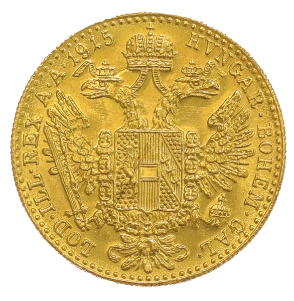 Moeda da Austria - 1 Ducado (Ducat) - Franz Joseph I - 1915 - Ouro (.986) - 3.49 g - 20 mm - Restrike