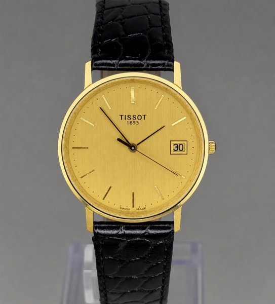 Tissot - Ouro 18k 750. Belíssimo e Raro relógio Tissot contrastado em ouro 18k 750 maciço.
