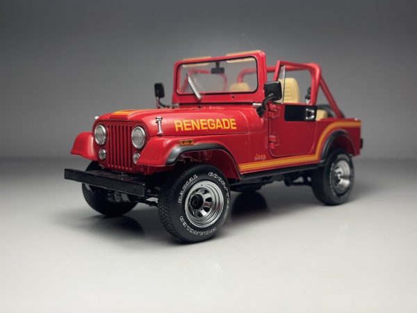 1980 Jeep CJ-7 Renegade Vermelho - Franklin Mint Escala