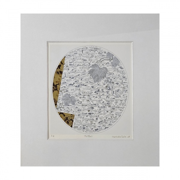 WAKABAYSHI. Folhas - serigrafia P/A - 74 x 74 cm - assinado e datado 2008 no cid.