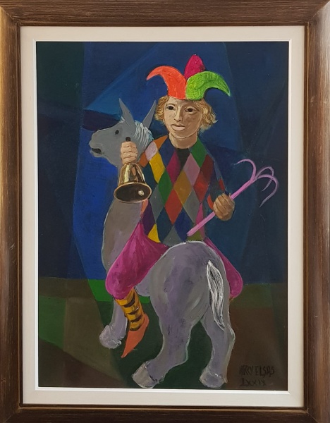 HARRY ELSAS. Arlequim - o.s.t. - 80 x 58 cm - assinado e datado LXXIX (79) no cid.