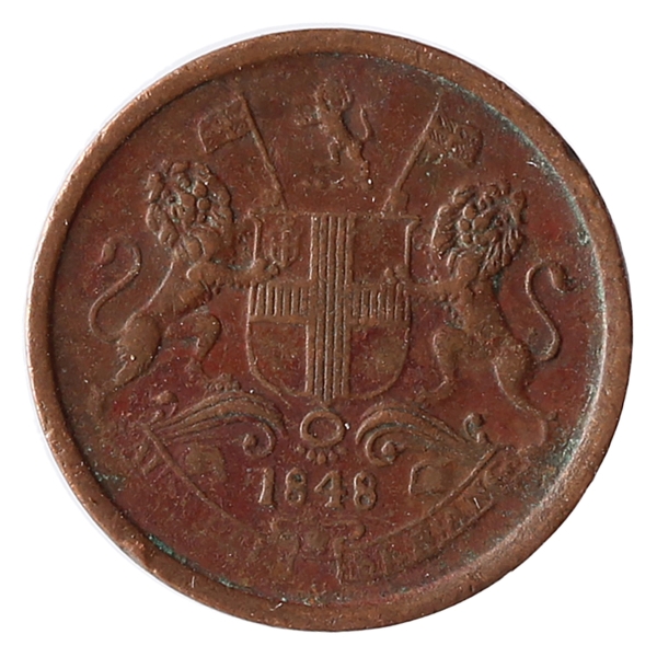 Lote 131 Índia, Índia Britânica, 1/12 Anna. Cobre. KM# 445, N# 16616 Valor atual: R$ 16,00