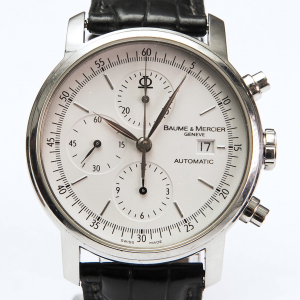 RELÓGIO: BAUME & MERCIER CLASSIMA EXECUTIVES. TAMANHO: 41MM. MOVIMENTO: AUTOMÁTICO. CAIXA: EM AÇO. OS RELÓGIOS SÃO VENDIDOS NO ESTADO DE CONSERVAÇÃO QUE SE ENCONTRAM. SÃO RELÓGIOS USADOS, ONDE É POSSÍ