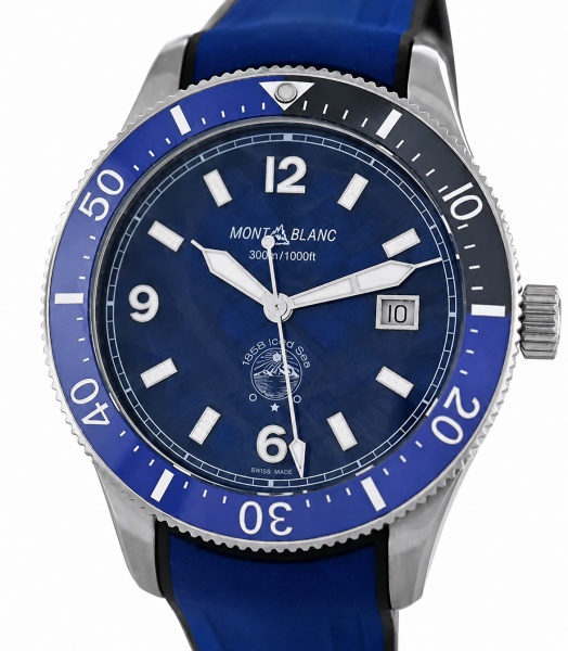RELÓGIO: MONTBLANC 1858 ICED SEA AUTOMATIC DATE. TAMANHO: 41MM. MOVIMENTO: AUTOMÁTICO. CAIXA: EM AÇO. OS RELÓGIOS SÃO VENDIDOS NO ESTADO DE CONSERVAÇÃO QUE SE ENCONTRAM. SÃO RELÓGIOS USADOS, ONDE É PO