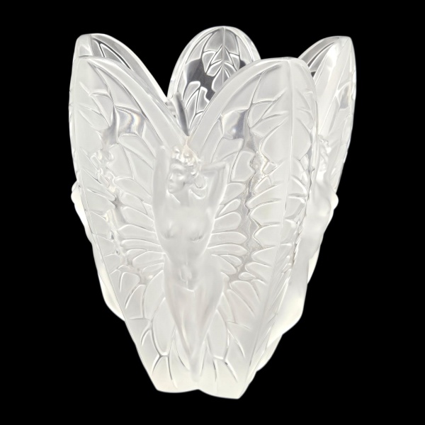 VASE CHRYSALIDE BY LALIQUE - LIMITED EDITION - Excepcional vaso em cristal francês fosco de 5 lados