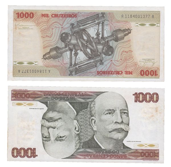 Cédula do Brasil - 1.000 Cruzeiros, Karlos Rischbieter