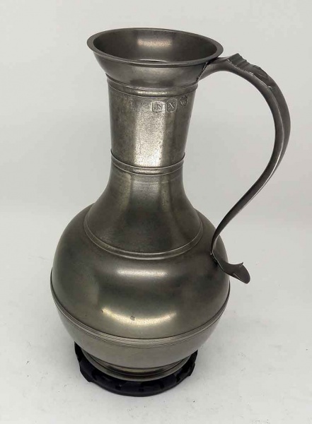 Jarro De Metal Pratedo Objeto De Decoracao 34 Cm