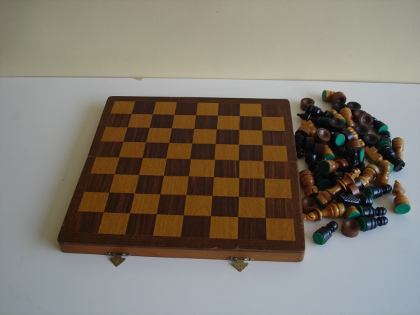 Tabuleiro de xadrez e damas em Acrílico