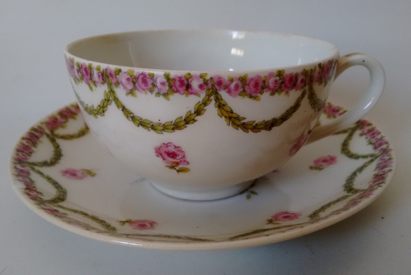 Jogo Antigo Chá Porcelana Porcelana Francesa-belissimo