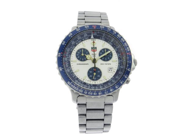 Rel gio Tag Heuer Pilot Caixa e pulseira em a o Tam