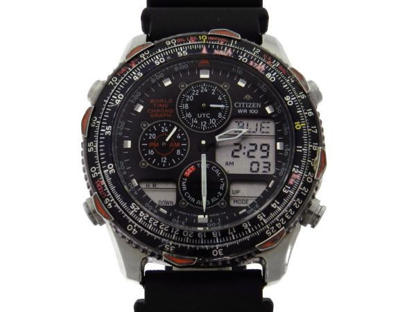 Relogio Citizen Promaster World Time Chronograph Caixa em aco