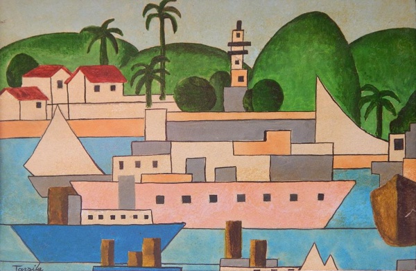 TÉCNICA de PINTURA com GUACHE PAISAGEM com BARCO 