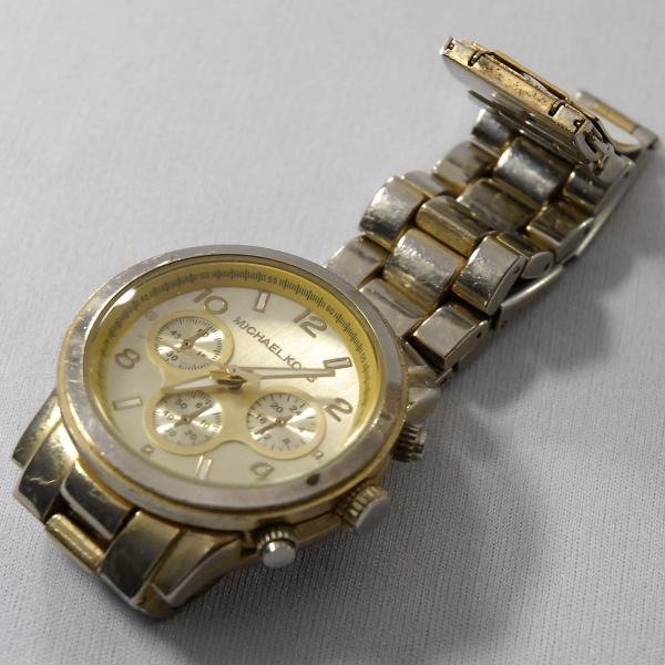 Michael kors discount stainless steel back