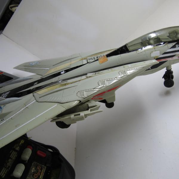 Antigo avião eletrônico F14 1990 New Bright Com control