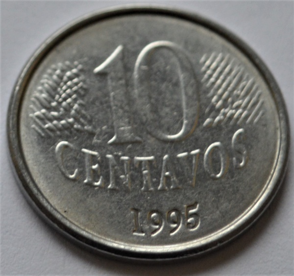 Moeda 10 centavos, ano 1995, FAO Moeda 10 centavos, ano 1995, FAO