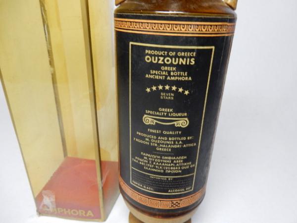 Licor Grego OUZOUNIS AMPHORA BRANDY , garrafa de 650 m