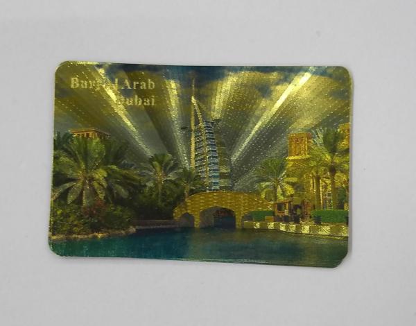 Baralho de cartas banhado a ouro com Burj Al Arab Hotel e Burj Khalifa