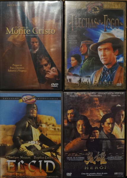 4 DVDs, filmes: Titanic / Rain Man / Outono em Nova Yor