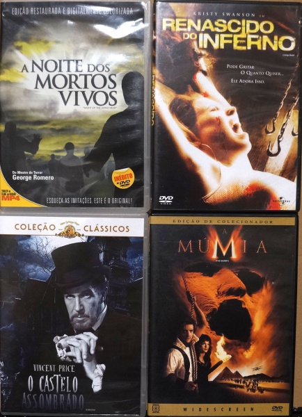 4 DVDs, filmes: Titanic / Rain Man / Outono em Nova Yor