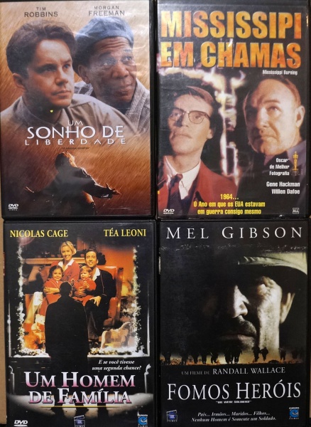 4 DVDs, filmes: Titanic / Rain Man / Outono em Nova Yor